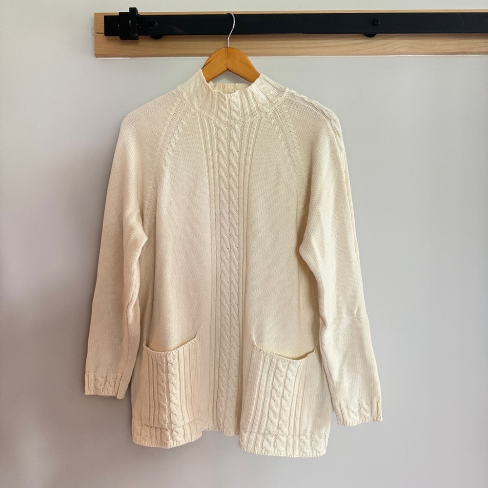 Vintage Cream Liz Claborne Cable Sweater